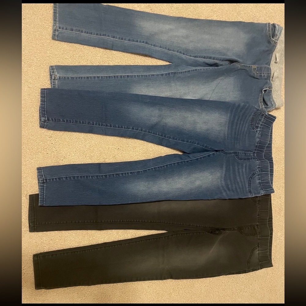 Cat & Jack Blue and Black Girls Jeans Leggings Set